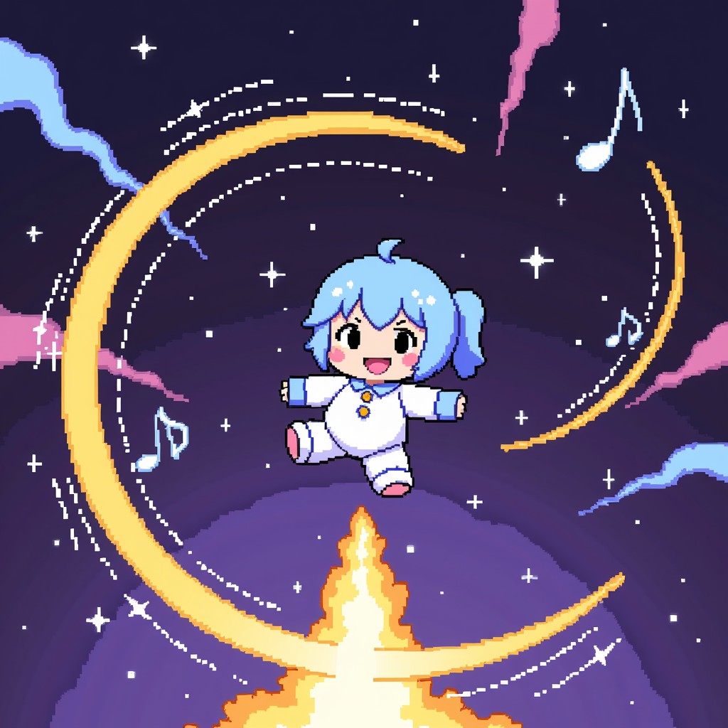 Free Cosmic Pixel Joy Photo - Pixel, Chibi, Cosmic | Download at StockCake