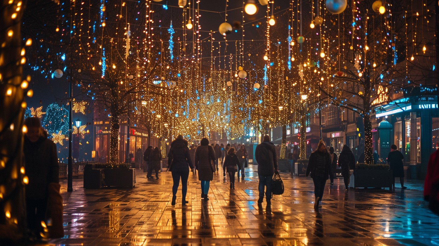Free Illuminated Night Walk Image - Lights, Night, Walking | Download ...