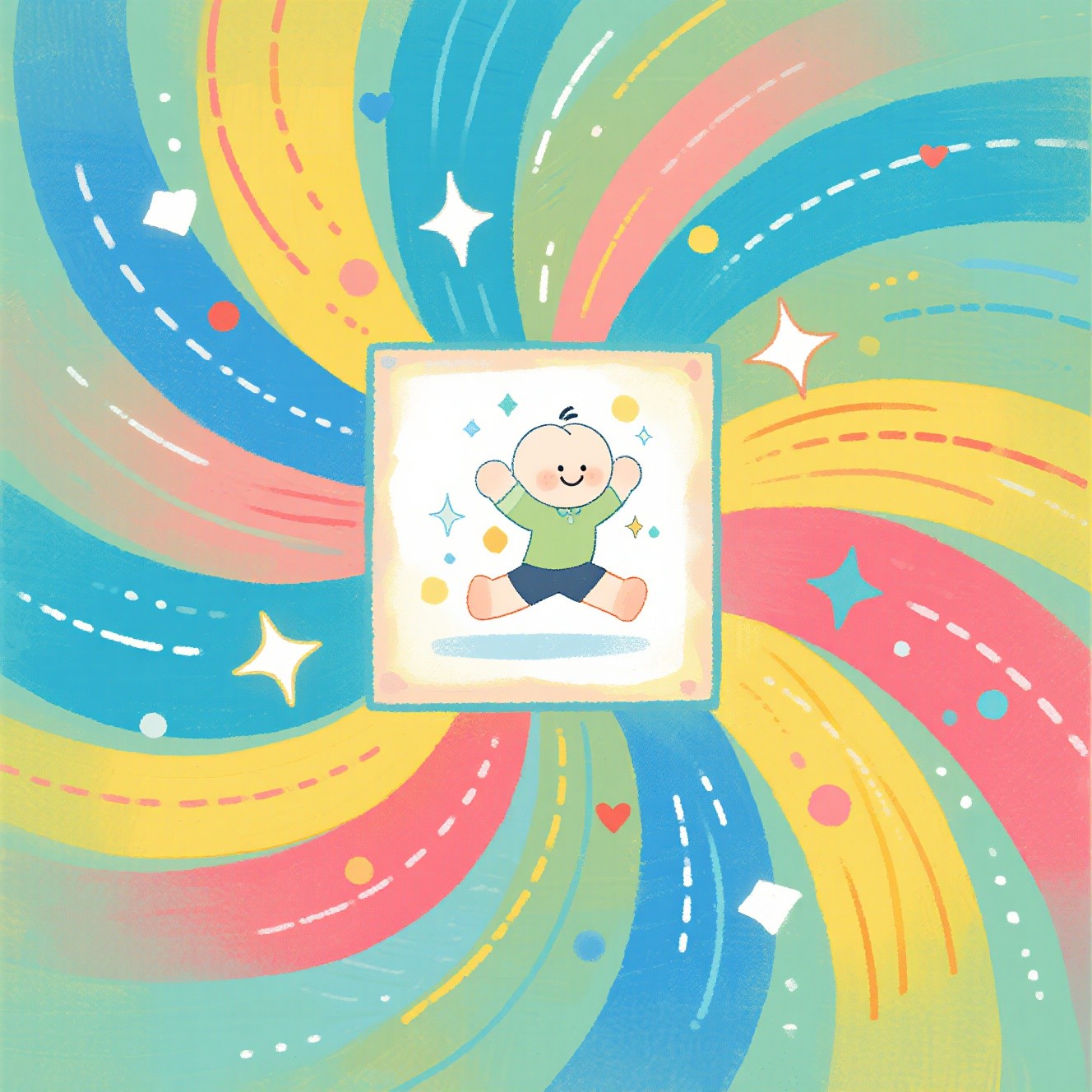 Free Radiant Baby Joy Image - Baby, Cartoon, Joyful | Download at StockCake