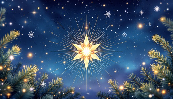 Christmas Rising Star Free Radiant Christmas Star Image | Download at StockCake