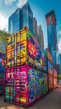 Free Colorful Storage Art Image - Colorful, Graffiti, Shipping ...