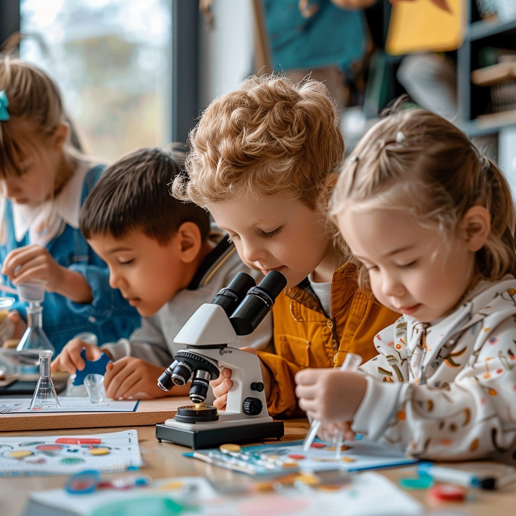 Science Exploring Free Young Scientists Exploring Image - Children, Microscope, Discovery ...