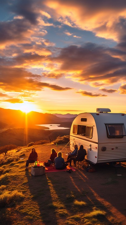 Free Sunset Camping Adventure Image - Sunset, Camping, Friends ...