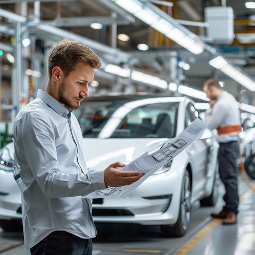 Car Engineering Review Free Engineer Reviewing Plans Image - Engineer, Car, Manufacturing ...