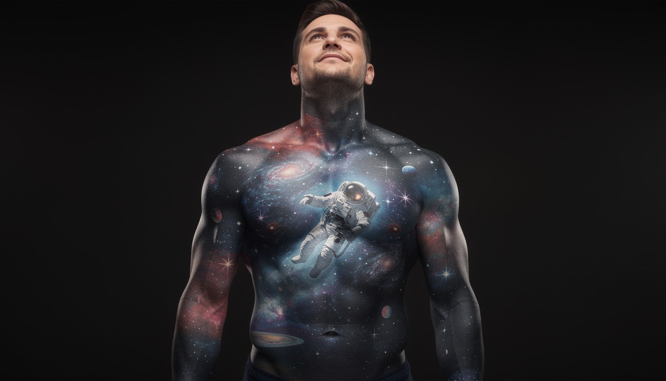 Free Cosmic Body Art Image - Astronaut, Cosmos, Bodypainting | Download ...
