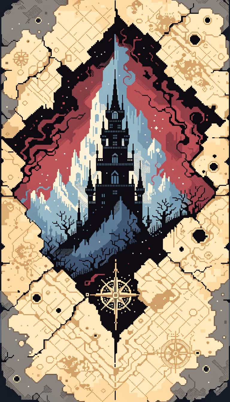 Free Torn Fantasy Realm Image - Pixel, Art, Map | Download at StockCake