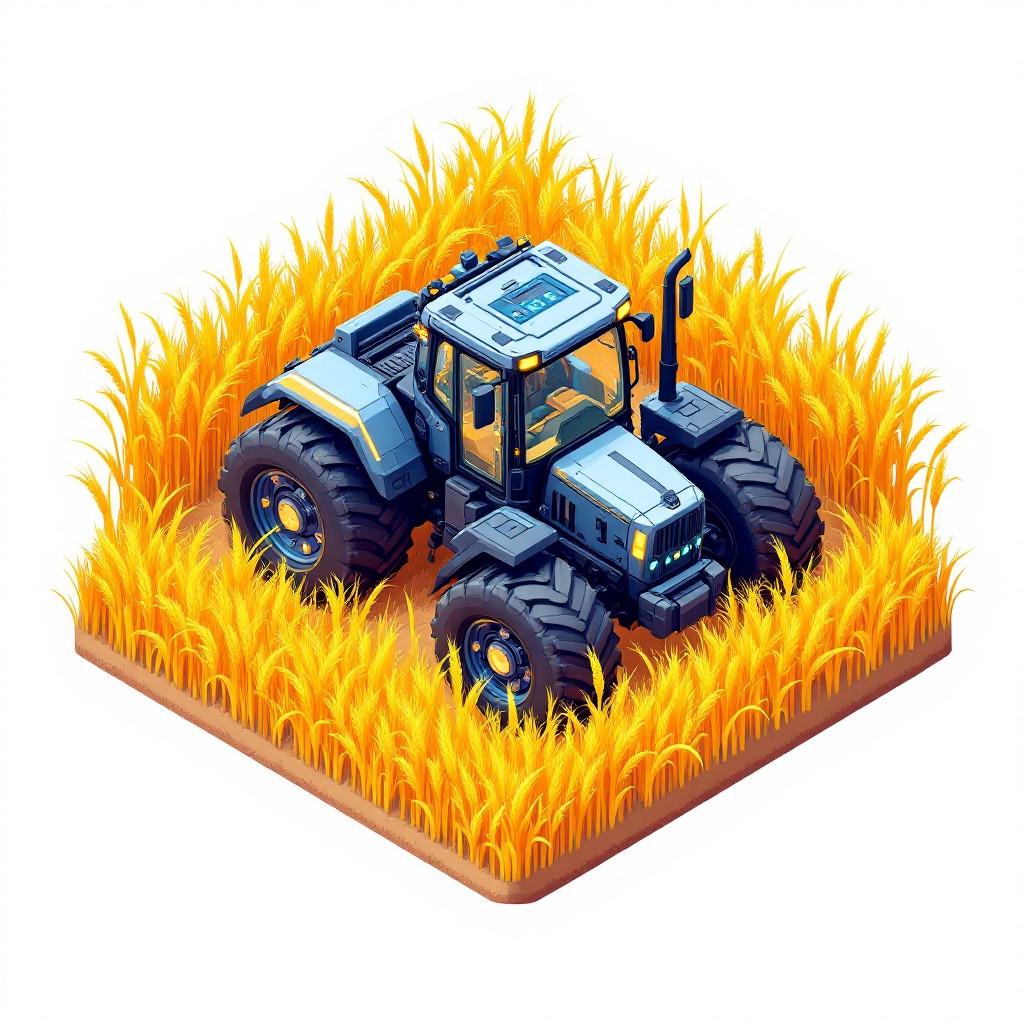 Free Robotic Harvest Helper Image - Tractor, Robot, Pixelart | Download ...