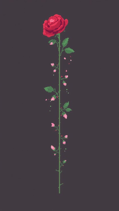 Free Pixel Rose Bloom Image - Rose, Pixel, Art | Download at StockCake