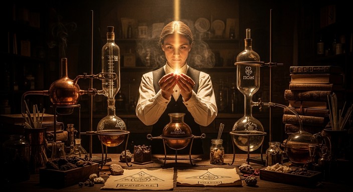 Free Alchemist's Golden Discovery Image - Alchemist, Laboratory ...