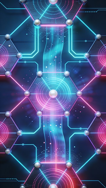 Free Futuristic Circuit Network Image - Technology, Circuit, Hexagonal ...