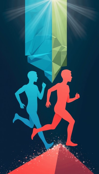 Running Geometrico Free Geometric Runners Ascending Image - Geometric, Runners, Abstract ...