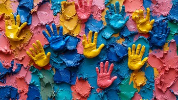 Mini Hand Prints Color Free Colorful hand prints Image - Colorful, Hands, Prints | Download at ...