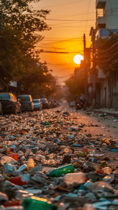 Trash Sunset Free Sunset Amidst Waste Image - Sunset, Waste, Pollution | Download at ...