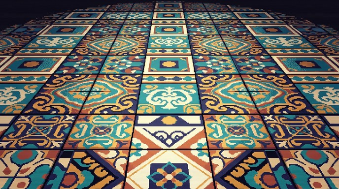 Free Pixel Mosaic Floor Image - Pixel, Mosaic, Retro | Download at ...