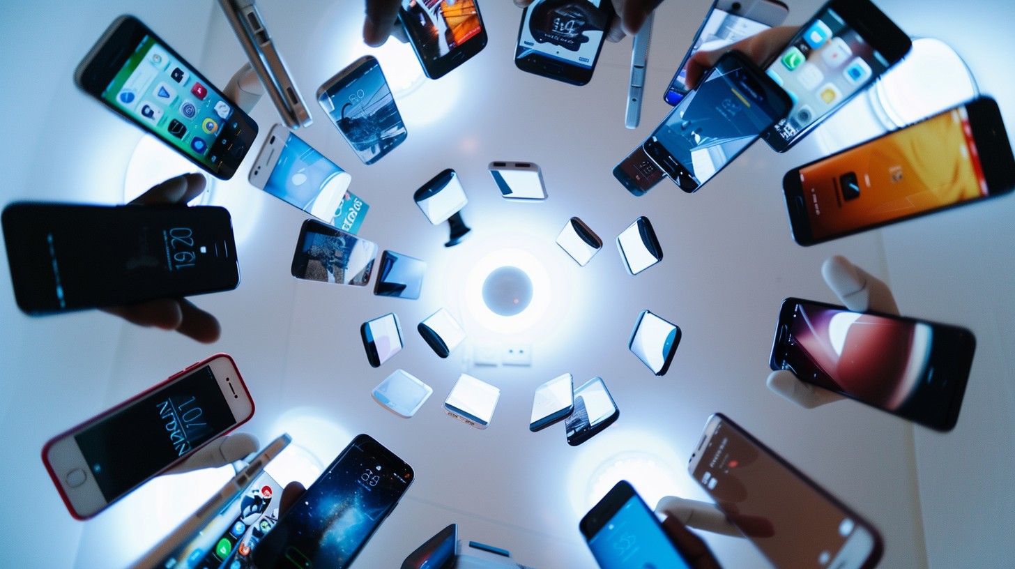 Free Smartphone Display Circle Image - Smartphones, Technology, Display ...