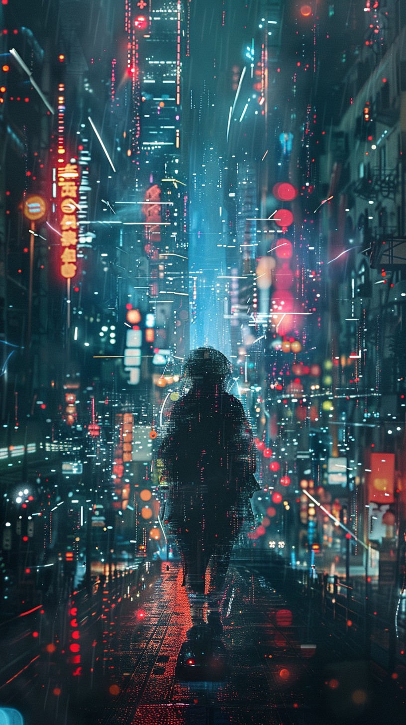Free Rainy Cyberpunk City Image - Neon, Rain, Cityscape | Download at ...