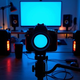 Free Ambient Tech Setup Image - Camera, Monitor, Workspace | Download ...