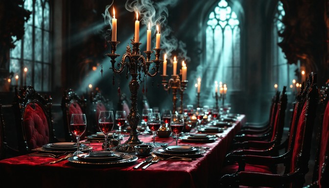 Free Gothic Dining Elegance Image - Gothic, Victorian, Candlelight ...