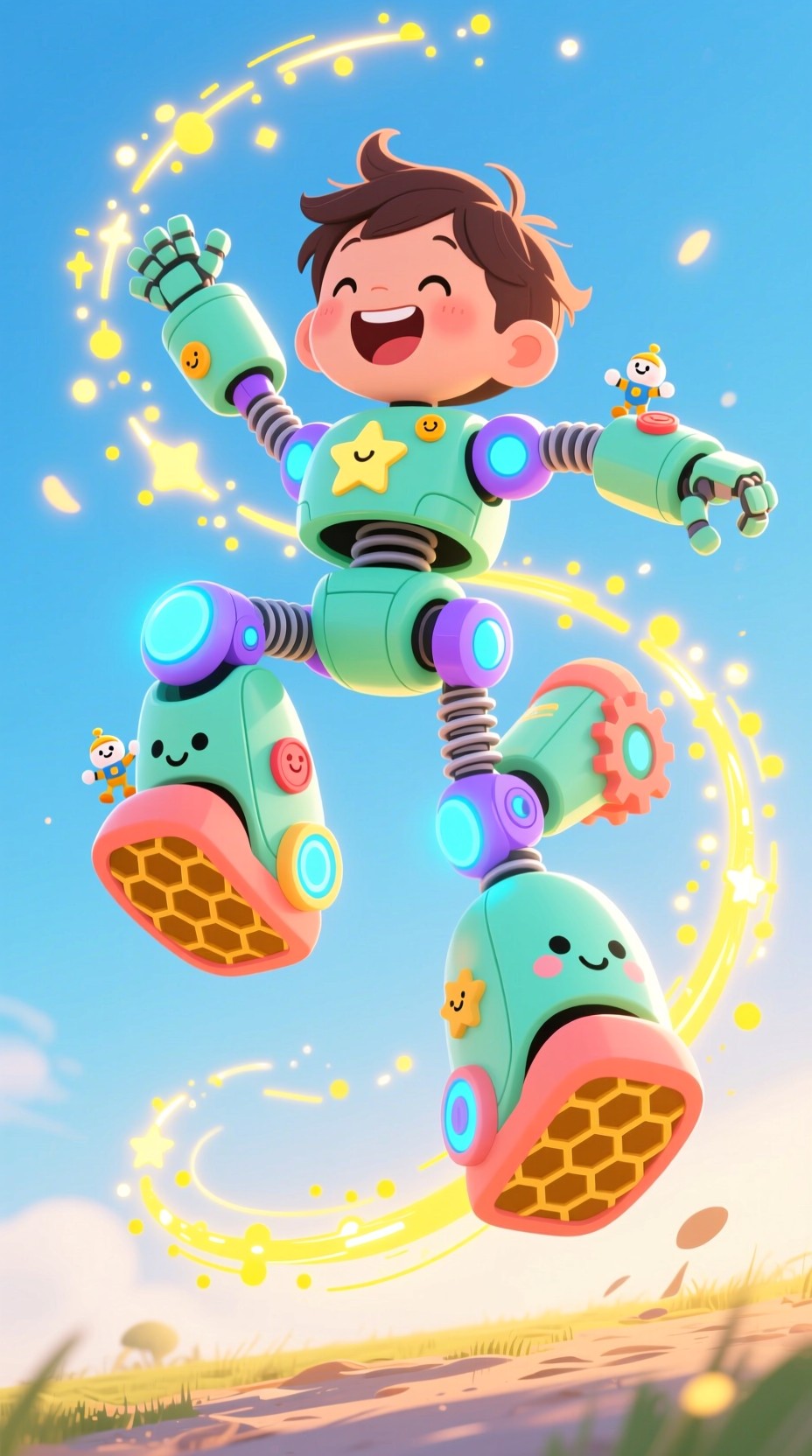 Free Bionic Jump Joy Image - Cartoon, Robotic, Child | Download at ...
