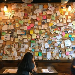 Cafe Message Free Wall of Messages Image - Wall, Messages, Cafe | Download at StockCake