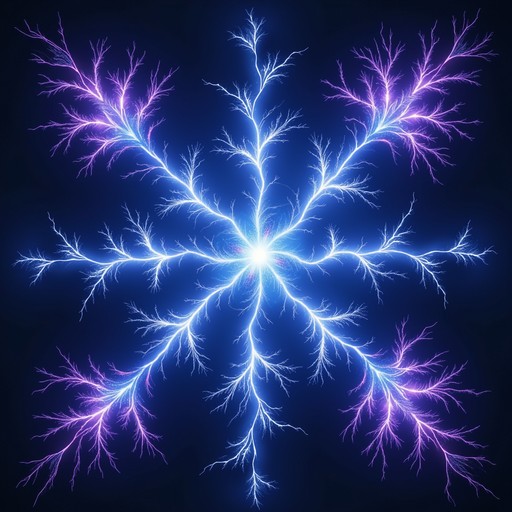 Snowflake Pattern Lightning Free Fractal Electric Snowflake Image - Fractal, Lightning, Electricity ...