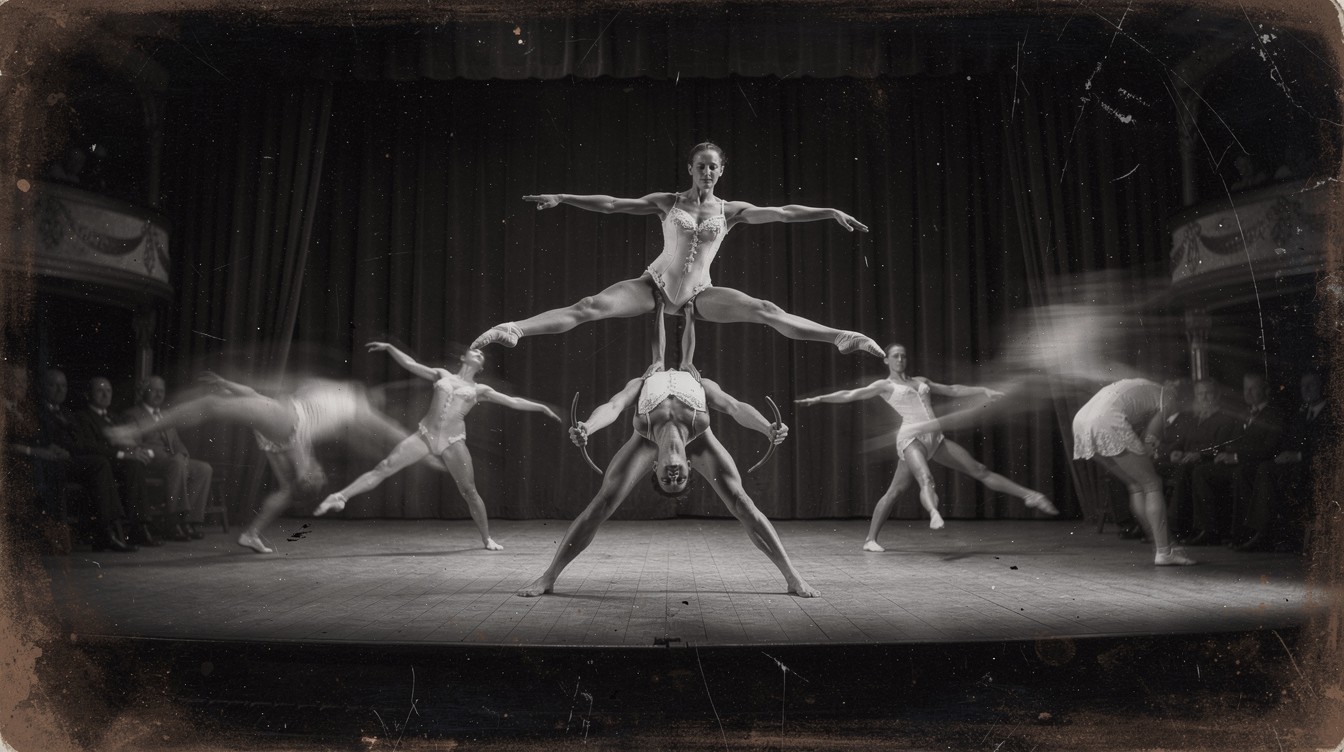 Free Ghostly Acrobats Perform Image - Acrobats, Daguerreotype, Vintage ...