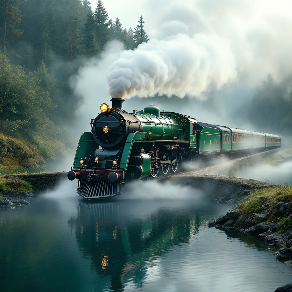 Free Emerald Steam Engine Photo - Locomotive, Steam, Train | Download ...