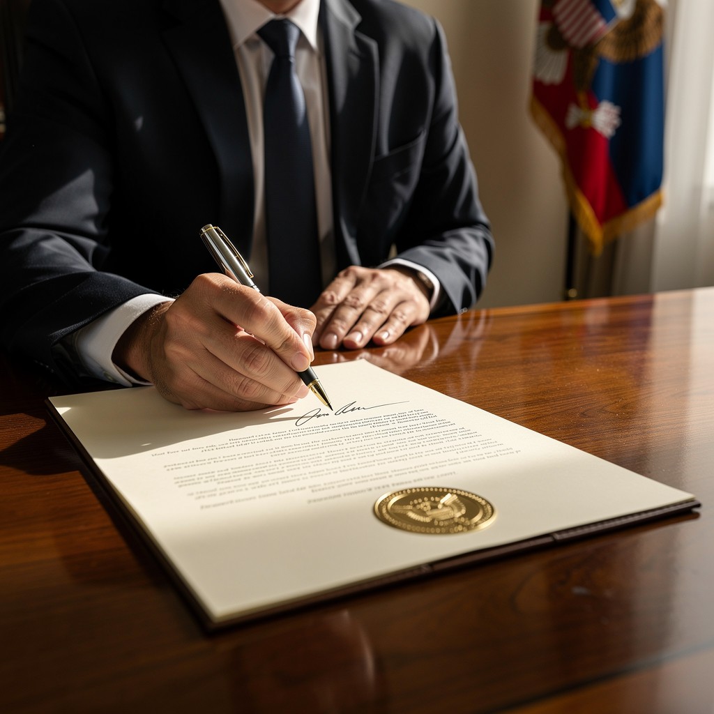 Free Executive Signs Decree Image - Executive, Signing, Decree ...