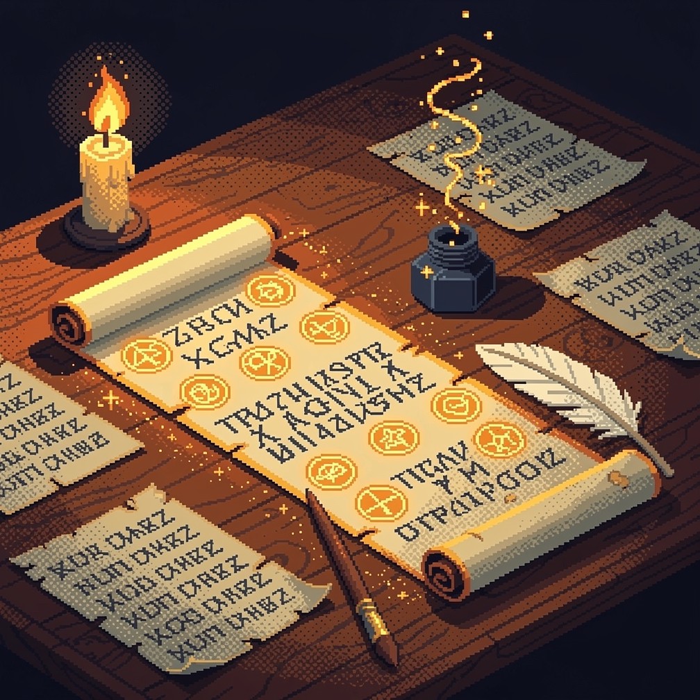 Free Mystical Pixel Scroll Image - Pixel, Retro, Scroll | Download at ...
