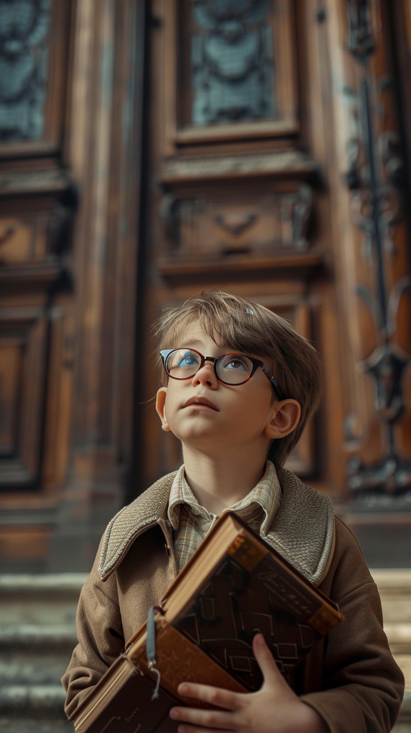 Free Curious Young Reader Image - Boy, Reading, Glasses | Download at ...