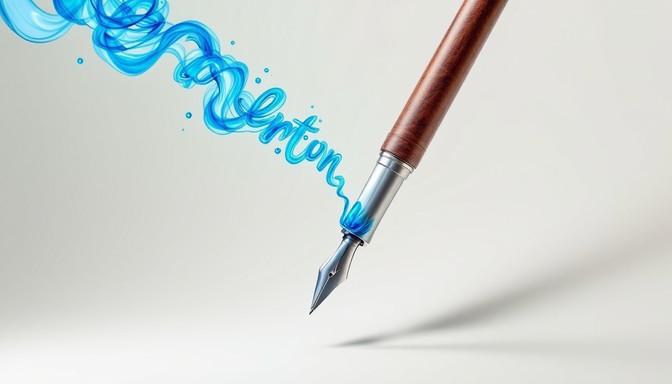 Free Ink Flowing Poetry Photo - Fountain, Pen, Ink | Download at StockCake