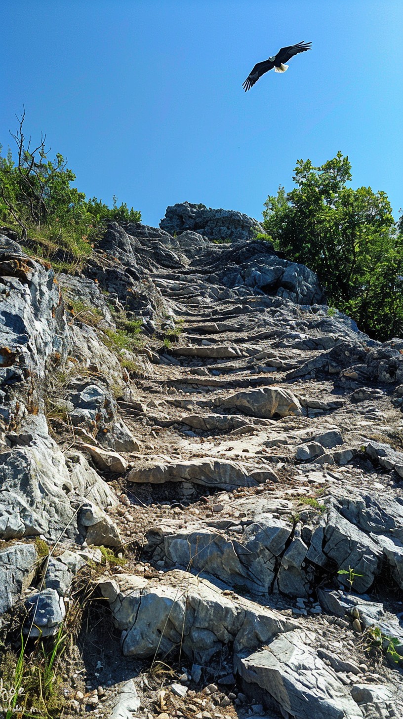 Eagle Path Less Free Eagle Over Path Image - Eagle, Path, Stones | Download at StockCake
