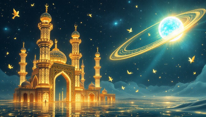 Free Celestial Islamic Palace Image - Mosque, Cosmic, Islamic ...
