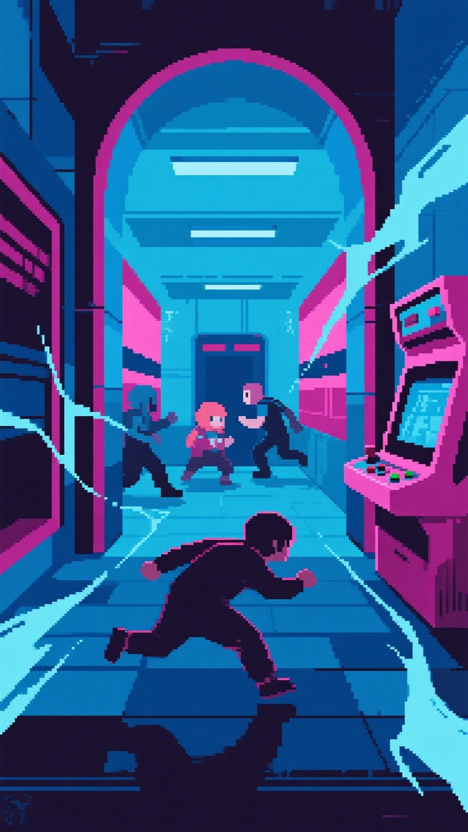 Free Pixel Gaming Portal Image - Arcade, Pixelart, Neon | Download at ...