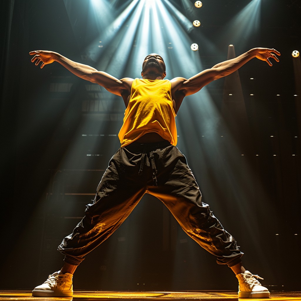 Download Dynamic Dance Pose Image - Dancer, Stage, Spotlight | StockCake