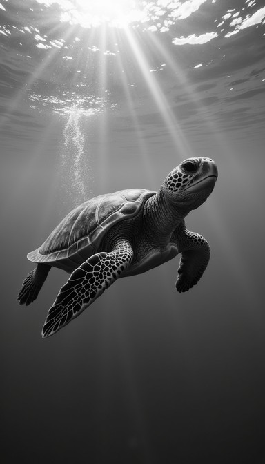 ウミガメのシルエットの画像をダウンロード - カメ, 水中, 海 | StockCake