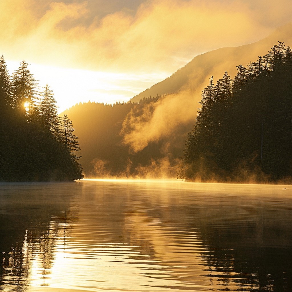 Free Misty Lake Sunrise Image - Lake, Sunrise, Mist | Download at StockCake