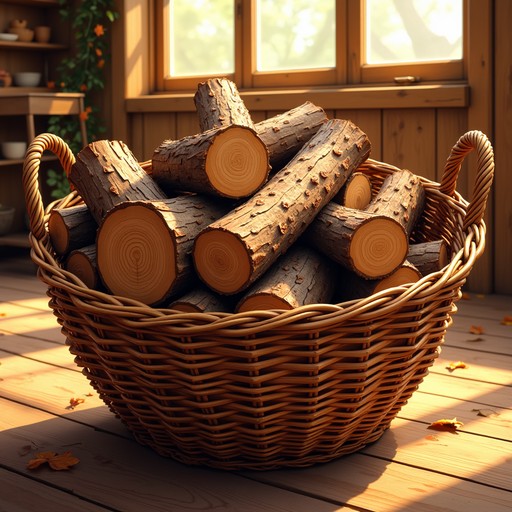 Rustic Log Baskets Download Rustic Log Basket Image - Firewood, Basket, Logs | StockCake
