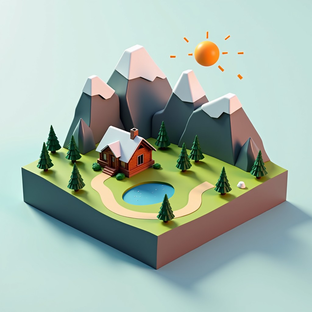 Free Alpine Cube World Image - Mountain, Chalet, Diorama | Download at ...