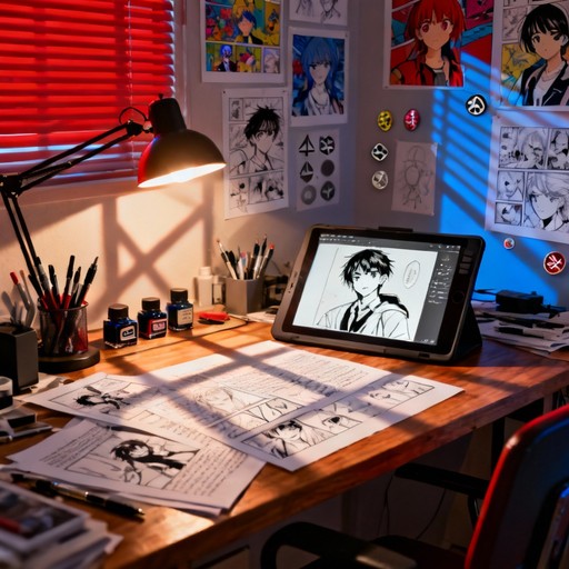 Free Anime Artist Workspace Image - Anime, Manga, Workspace | Download ...