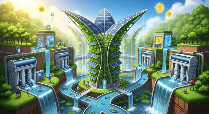 Free Green Technology Ecosystem Image - Futuristic, Sustainable ...