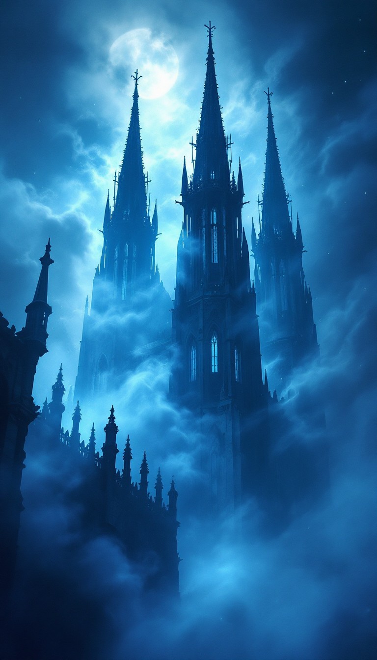 Free Moonlit Gothic Spires Image - Gothic, Cathedral, Spires | Download ...