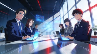 Free Corporate Anime Meeting Image - Anime, Manga, Business | Download ...
