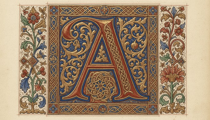 Free Medieval Letter Art Image - Gothic, Medieval, Illuminated ...