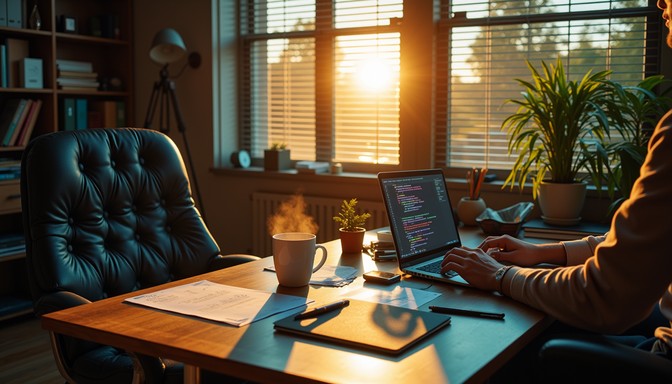 Free Sunlit coding station Image - Workspace, Sunlight, Coding ...