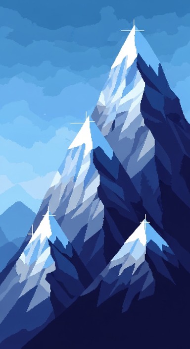 Free Crystalline Mountain Peaks Image - Mountains, Peaks, Pixel ...