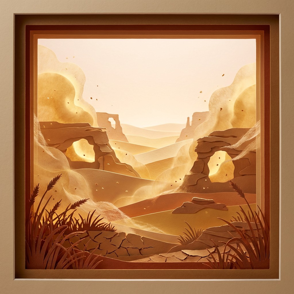 Free Desert Paper Diorama Image - Desert, Diorama, Papercraft ...