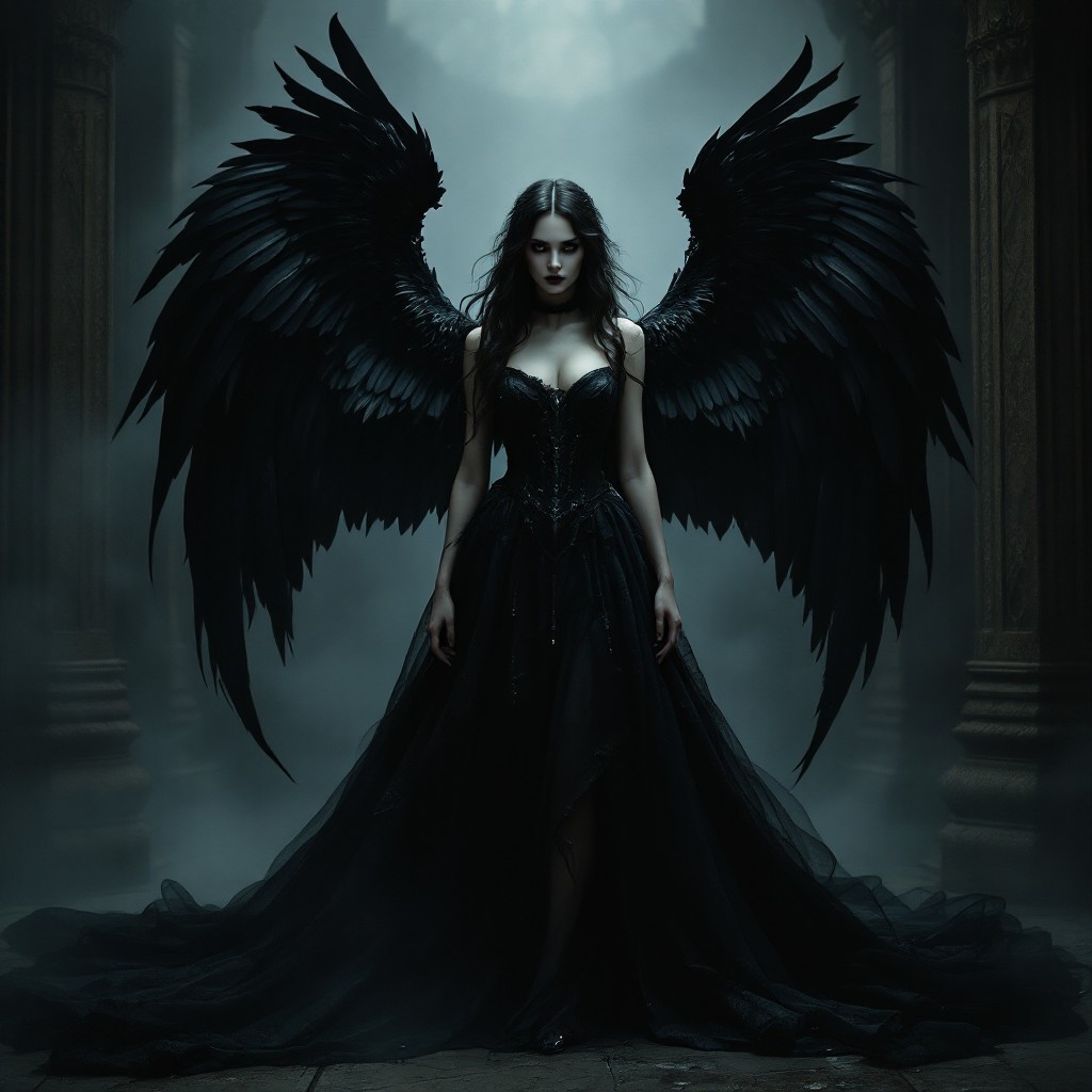 Free Dark Angel Rising Image - Gothic, Wings, Dark | Download at StockCake