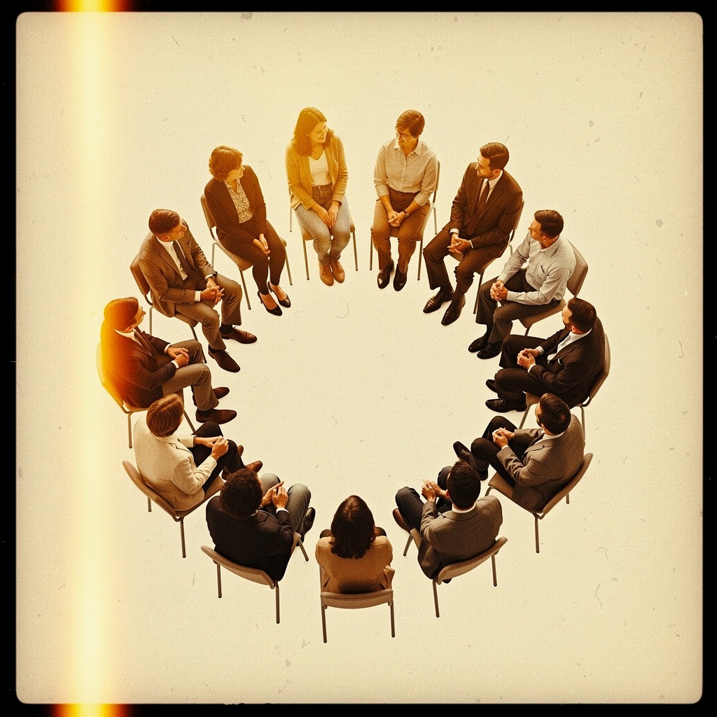 Free Circle Community Gathering Image - Vintage, Sepia, Community ...