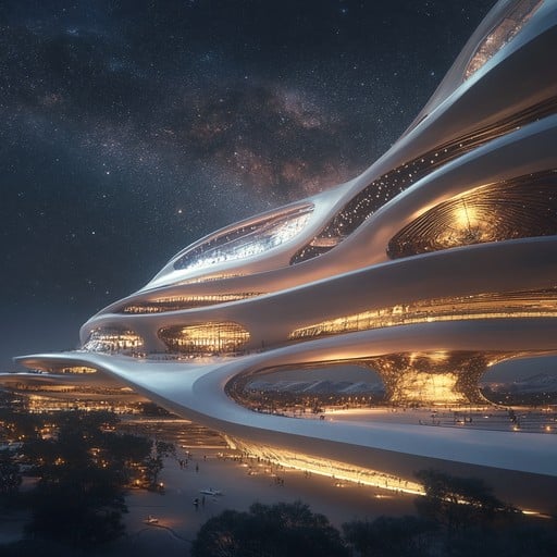 Picture of China's modern glass bridge blends nature with urban architecture